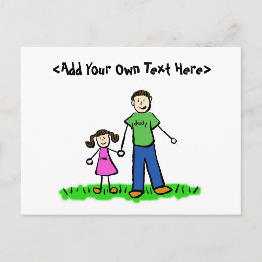 Carte postale de la petite fille de papa (Brunette (Devant)