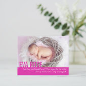 Carte postale de la petite fille moderne rose (Debout devant)