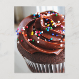 Carte postale de la photo de gâteau au chocolat