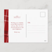 Carte postale de la photo de Noël rouge (Dos)