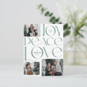 Carte postale de la photo Joy Peace Love Holiday (Debout devant)