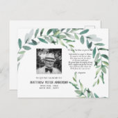 Carte postale de la photo Memorial avec Feuilles v (Devant / Derrière)