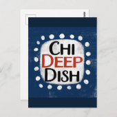 Carte postale de la pizza profonde de Chicago (Devant / Derrière)