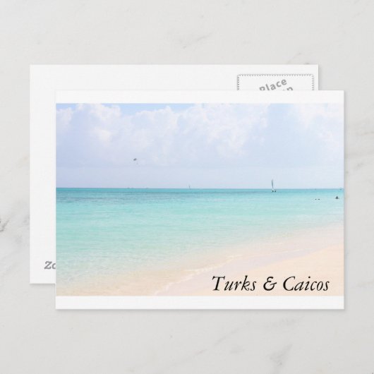 Carte postale de la plage (Devant / Derrière)