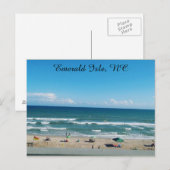 Carte postale de la plage après-midi (Devant / Derrière)
