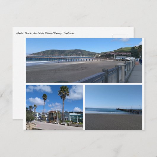 Carte postale de la plage d'Avila (Devant / Derrière)