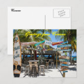 Carte postale de la plage de Curacao (Devant / Derrière)
