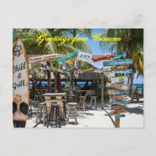 Carte postale de la plage de Curacao