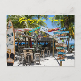 Carte postale de la plage de Curacao
