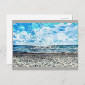 Carte postale de la plage de Fort Lauderdale (Devant / Derrière)