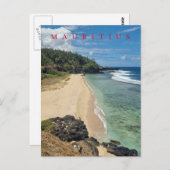 Carte postale de la plage de Gris Gris à Maurice (Devant / Derrière)
