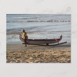 Carte postale de la plage de Jimbaran