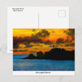 Carte postale de la plage de Kaanapali (Devant / Derrière)