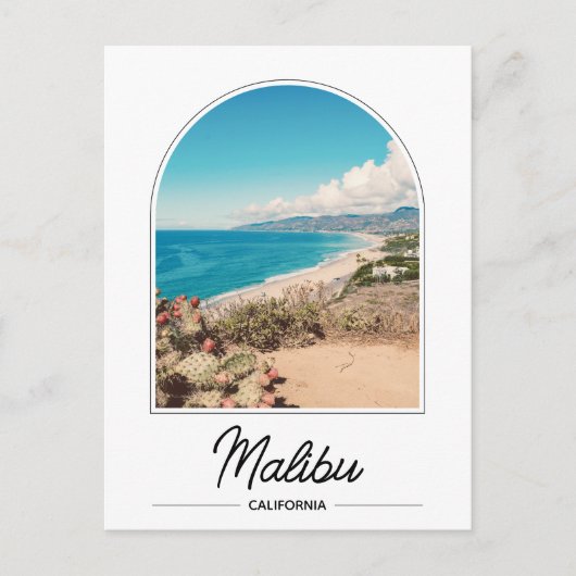 Carte postale de la plage de Malibu en Californie (Devant)