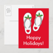 Carte postale de la plage de Noël tropicale (Devant / Derrière)