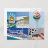 carte postale de la plage de pensacola en floride (Devant / Derrière)