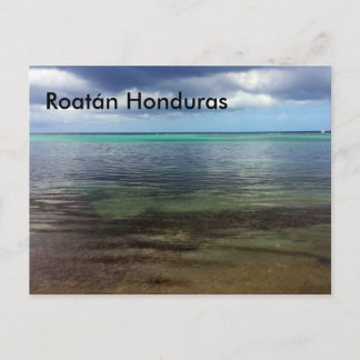Carte postale de la plage de Roatán Honduras