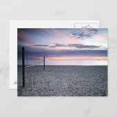 Carte Postale de la plage du coucher du soleil 'Sa (Devant / Derrière)