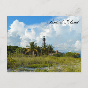 Carte postale de la plage du phare de Sanibel
