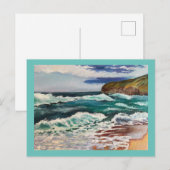 Carte postale de la plage ensoleillée (Devant / Derrière)