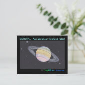 Carte postale de la planète SATURNE (Debout devant)