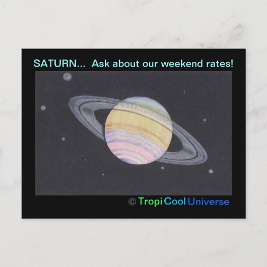 Carte postale de la planète SATURNE (Devant)