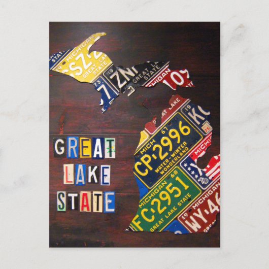 Carte postale de la plaque d'immatriculation du Mi (Devant)