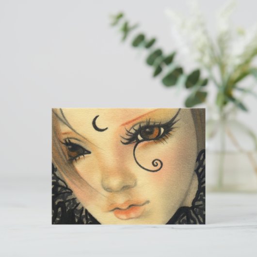 Carte postale de la poupée sorcière gothique (Debout devant)