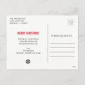 Carte postale de la première photo de Noël du bébé (Dos)