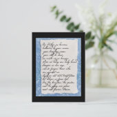 Carte postale de la prière du Seigneur (Debout devant)