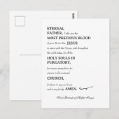 Carte postale de la prière Saint Gertrude d'Helfta (Devant / Derrière)