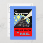 CARTE POSTALE DE LA PUBLICITÉ DES VOYAGES FERROVIA (Devant / Derrière)