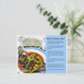 Carte postale de la recette de carpe rouge chinois (Debout devant)