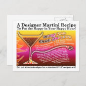 Carte postale de la recette de gâteau alimentaire  (Devant / Derrière)