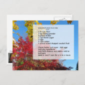 Carte postale de la recette de gâteau aux fruits d (Devant / Derrière)