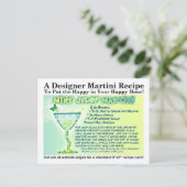 Carte postale de la recette de martini à la menthe (Debout devant)