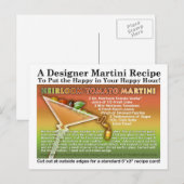 Carte postale de la recette de martini à la tomate (Devant / Derrière)