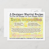 Carte postale de la recette de Martini au citron c (Devant / Derrière)
