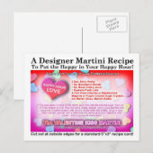 Carte postale de la recette de Martini Valentine's (Devant / Derrière)