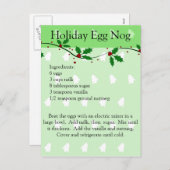 Carte postale de la recette d'oeufs de vacances (Devant / Derrière)