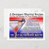 Carte postale de la recette du Martini feu d'artif (Devant / Derrière)