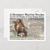 Carte postale de la recette Gibson Martini (Devant / Derrière)