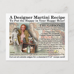 Carte postale de la recette Gibson Martini