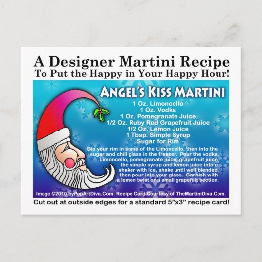 Carte postale de la recette Martini Noël de l'ange (Devant)