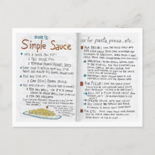 Carte postale de la recette Simple Sauce de Sue