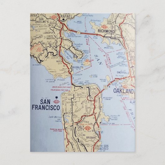 Carte postale de la région de San Francisco (Devant)