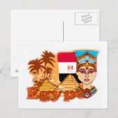 Carte postale de la reine égyptienne cleopatra (Devant / Derrière)