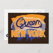 Carte postale de la Reine New York (Devant / Derrière)