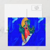 carte postale de la religieuse de surf (Devant / Derrière)