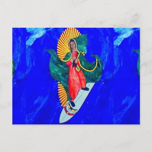 carte postale de la religieuse de surf (Devant)